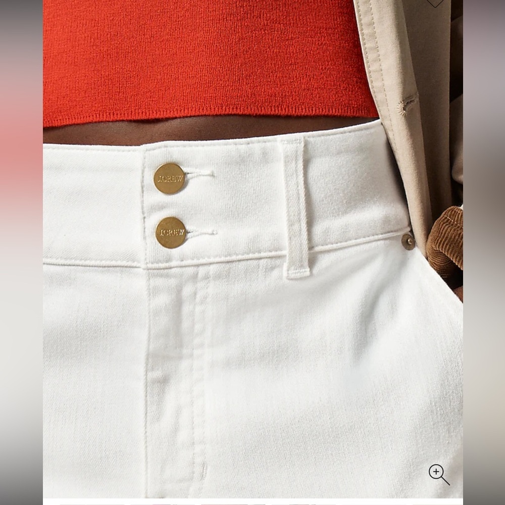 J crew White High-Waisted slim wide leg Jeans - Picture 3 of 8